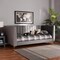 Baxton Studio Oksana Modern Contemporary Glam and Luxe Light Grey Velvet Fabric and Gold Finished Twin Size Daybed 174-10981-Zoro - alternate 3